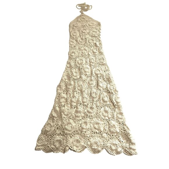 Tularosa Cream Crochet Maxi Dress - Picture 1 of 5